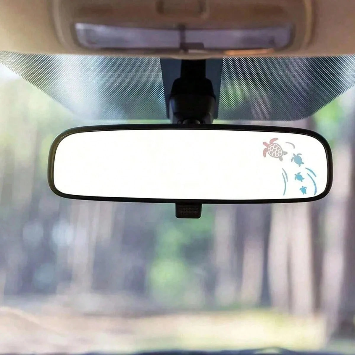 Cute Turtle Swimming In The Sea Rearview Mirror Sticker, Suitable For Cars, Motorcycles, Etc.