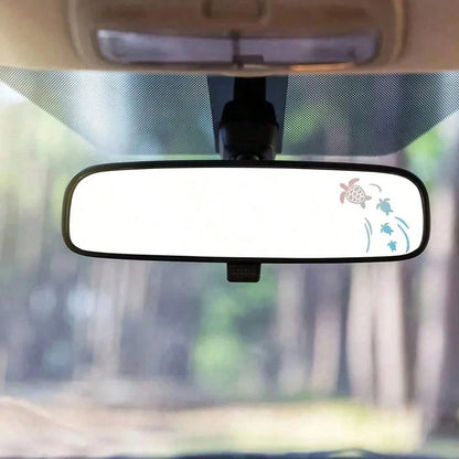 Cute Turtle Swimming In The Sea Rearview Mirror Sticker, Suitable For Cars, Motorcycles, Etc.