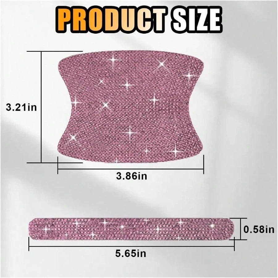 D10PCS Bling Car Door Handle AntiScratch Sticker Bling Car Door Handle Sticker Universal Car Doors Handles Protective Cover Shiny Rhinestone Auto Decor Accories For Women Pink 7001