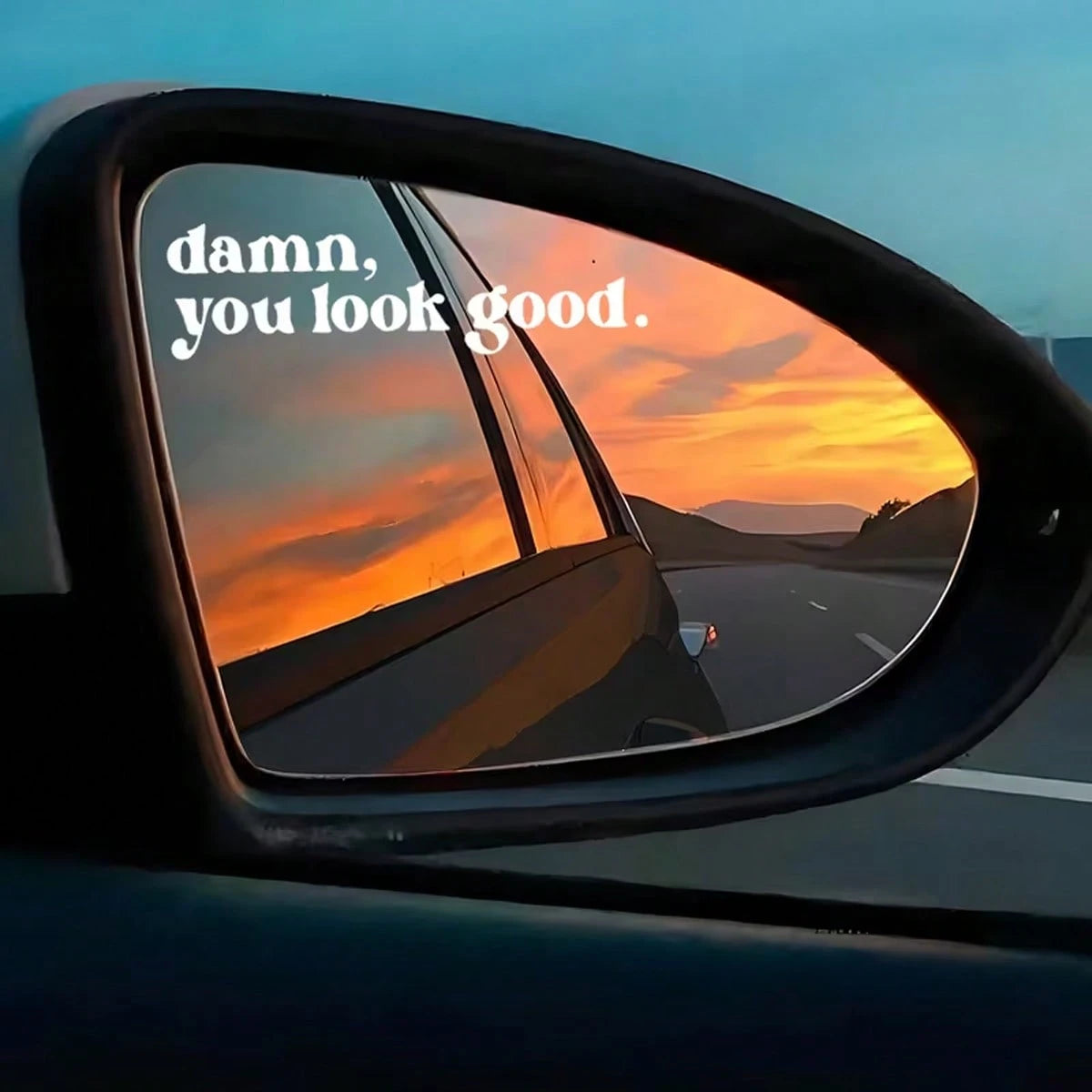 Damn You Look Good Car Rearview Mirror Sticker- Suitable For Cars, Trucks, Motorcycles, Computers And Phones- Perfect Holiday Gift