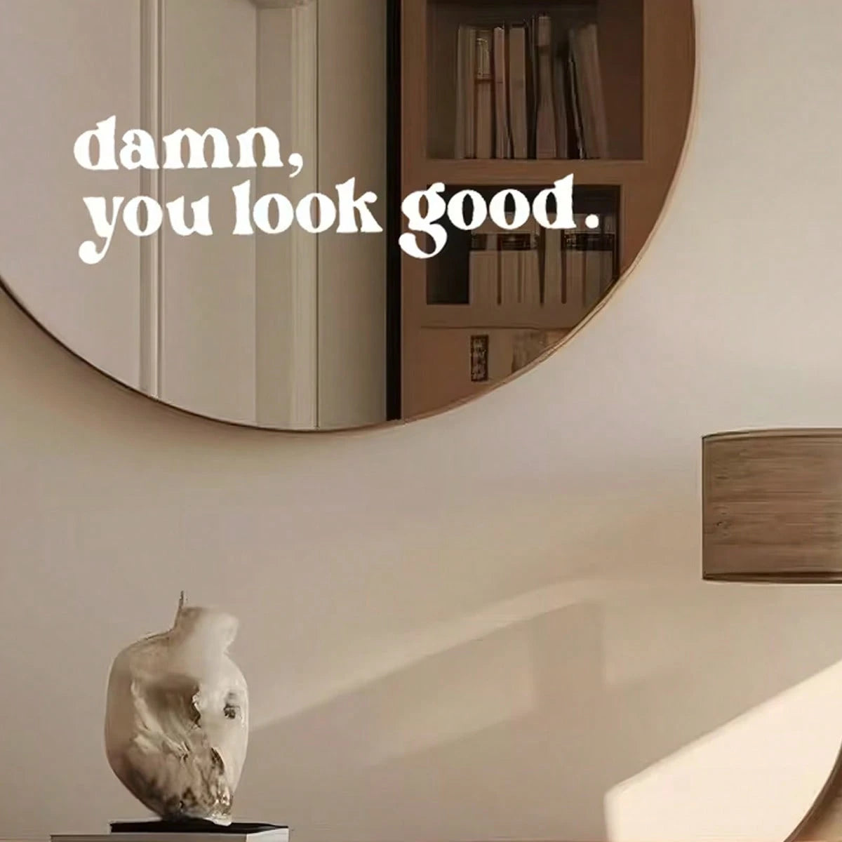 Damn You Look Good Rearview Mirror Decal- Suitable For Car Rearview Mirrors, Water Cup Stickers, Computer Notebook Stickers, Refrigerator Stickers, Car Stickers, Glass Window Stickers. A Cute And Fun