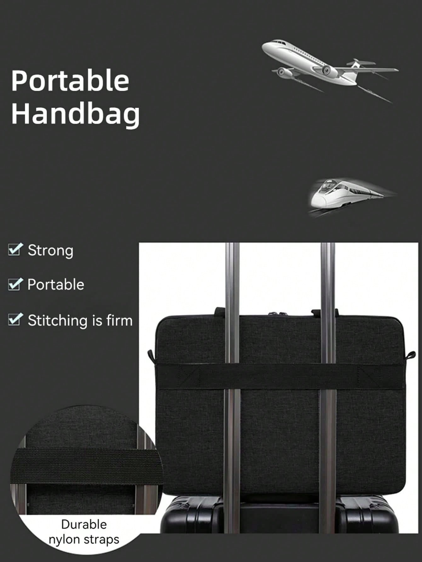 DANYCASE 12-15.6 Inch Laptop Bag, Suitable For Chromebook, Waterproof Laptop Carrying Case, With Shoulder Strap, 360° Protection