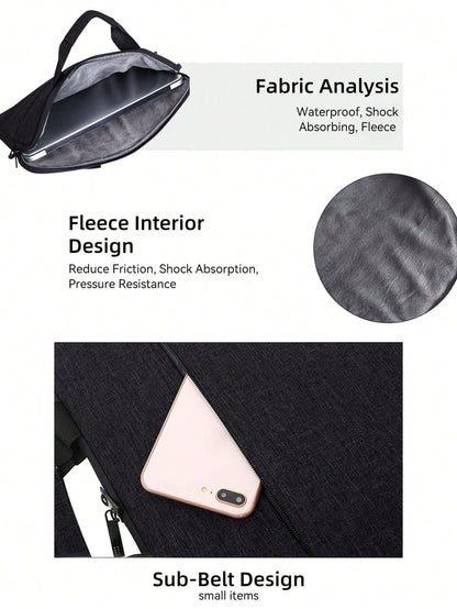DANYCASE 12-15.6 Inch Laptop Bag, Suitable For Chromebook, Waterproof Laptop Carrying Case, With Shoulder Strap, 360° Protection