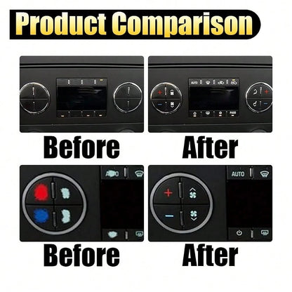 Dash Button Repair Kits, Repair For Ruined Faded A/C Control Buttons Car Fixing Decal Replacement Compatible With Most Vehicles- Car T
