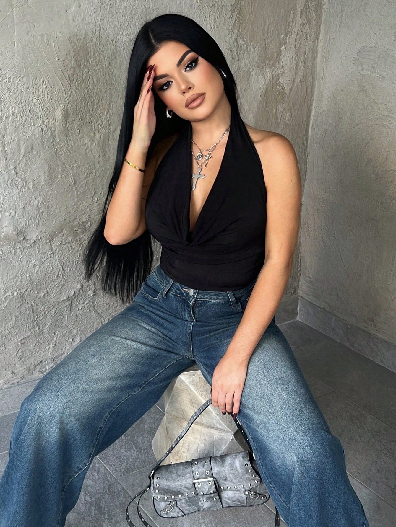Dayanna Comas Women Scoop Neck Sleeveless Cropped Y2K Sage Green Sexy Top, Stylish Plain Color,Rave Top Casual, Aesthetic