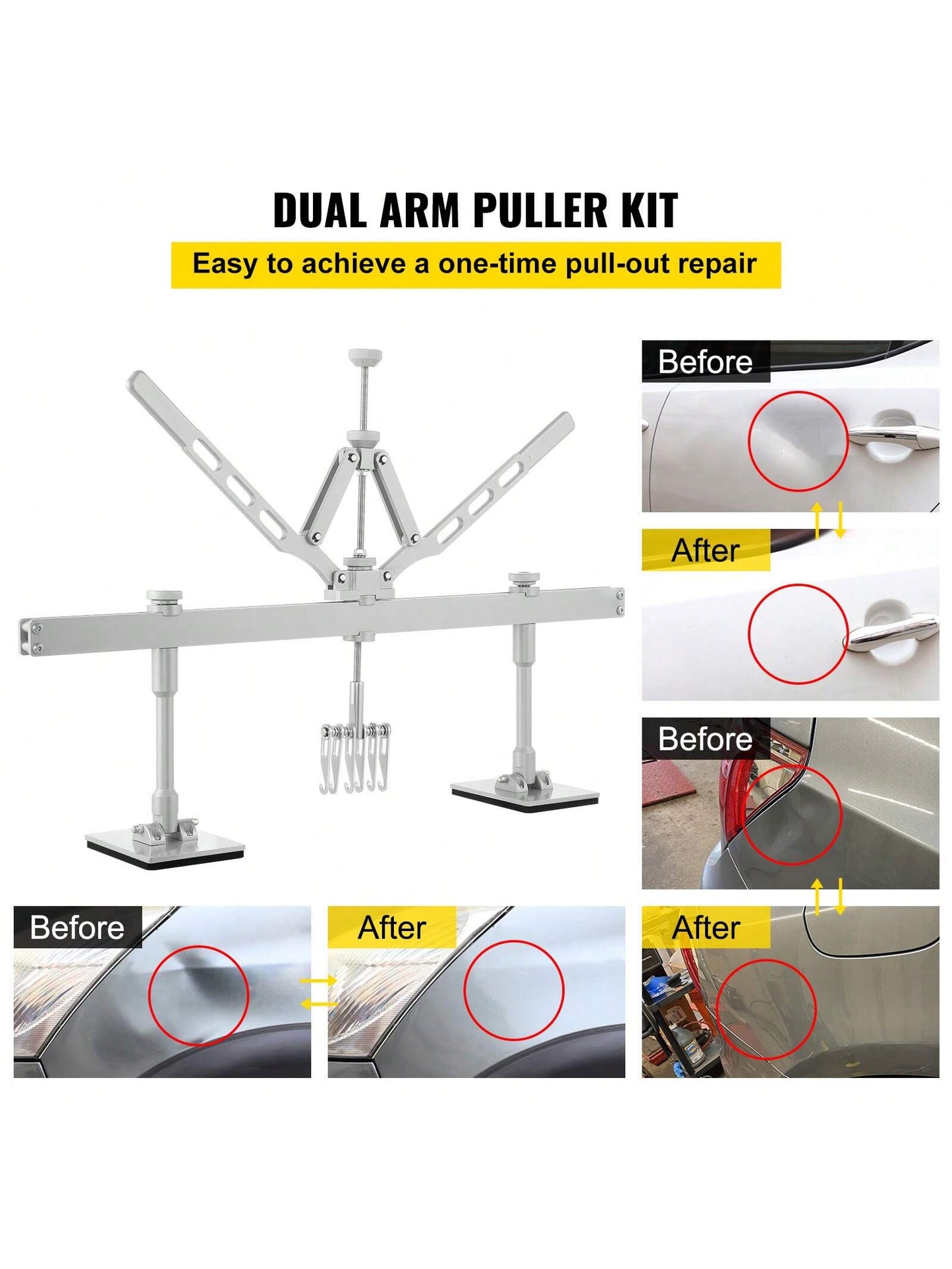 Dent Puller Rod 6 Claw Hook Dent Puller Single Leg Lifter Portable Dent Puller Aluminum Or Kit Dent Puller 75 Cm (30 Inches) 6 Claw Hook Or Kit Dent Puller 85 Cm (33.5 Inches) 6 Claw Hook For Car Dent
