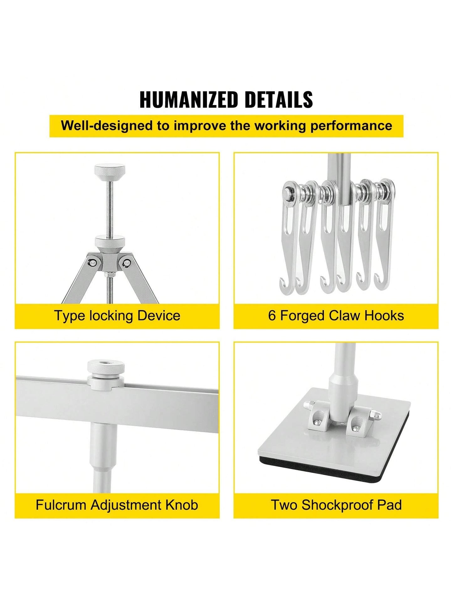 Dent Puller Rod 6 Claw Hook Dent Puller Single Leg Lifter Portable Dent Puller Aluminum Or Kit Dent Puller 75 Cm (30 Inches) 6 Claw Hook Or Kit Dent Puller 85 Cm (33.5 Inches) 6 Claw Hook For Car Dent