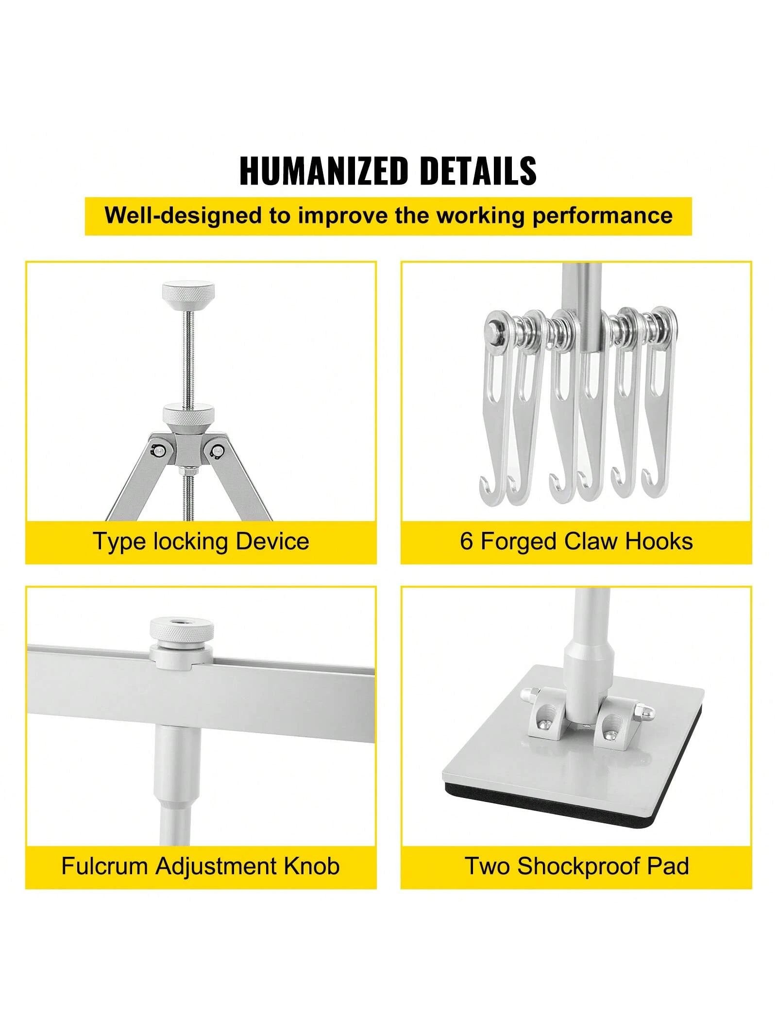 Dent Puller Rod 6 Claw Hook Dent Puller Single Leg Lifter Portable Dent Puller Aluminum Or Kit Dent Puller 75 Cm (30 Inches) 6 Claw Hook Or Kit Dent Puller 85 Cm (33.5 Inches) 6 Claw Hook For Car Dent