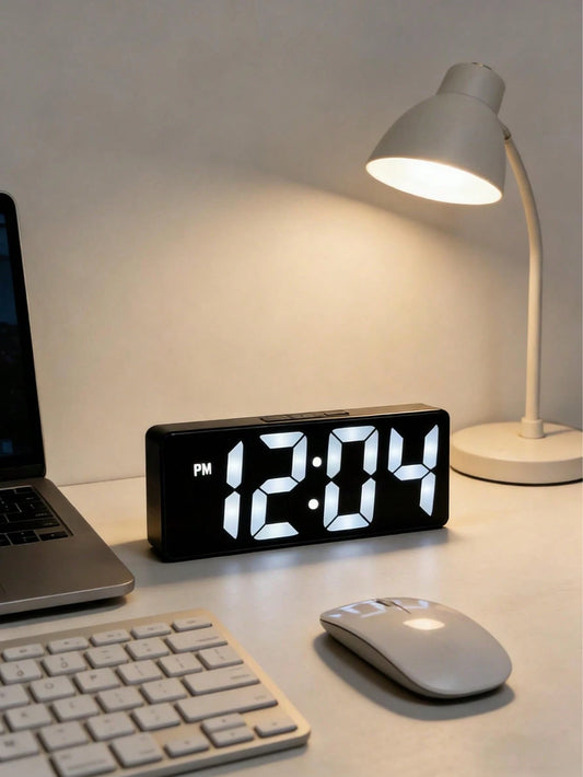 Desktop Digital Alarm Clock LED Mirror Desktop Alarm Clock, Digital Alarm Clock, Desktop Electronic Alarm Clock, Display Time, Night Light, Desktop USB Alarm Clock, Home Decoration Smart Clock, Bedroo