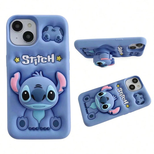 Disney. 3D Silicone Lilo & Stitch Phone Case, Cute Cartoon Full-Body Shockproof Soft CoverCompatible With APPLE 17, 16, 15, 14, 13, 12 & 11 Pro Models. Made Of Premium 3D Silicone Material, This Case