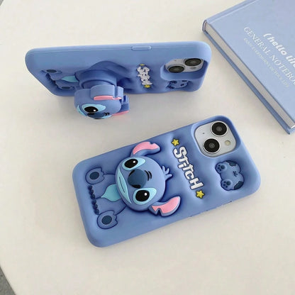 Disney. 3D Silicone Lilo & Stitch Phone Case, Cute Cartoon Full-Body Shockproof Soft CoverCompatible With APPLE 17, 16, 15, 14, 13, 12 & 11 Pro Models. Made Of Premium 3D Silicone Material, This Case