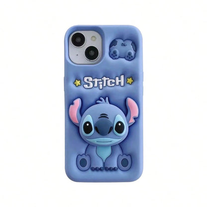 Disney. 3D Silicone Lilo & Stitch Phone Case, Cute Cartoon Full-Body Shockproof Soft CoverCompatible With APPLE 17, 16, 15, 14, 13, 12 & 11 Pro Models. Made Of Premium 3D Silicone Material, This Case