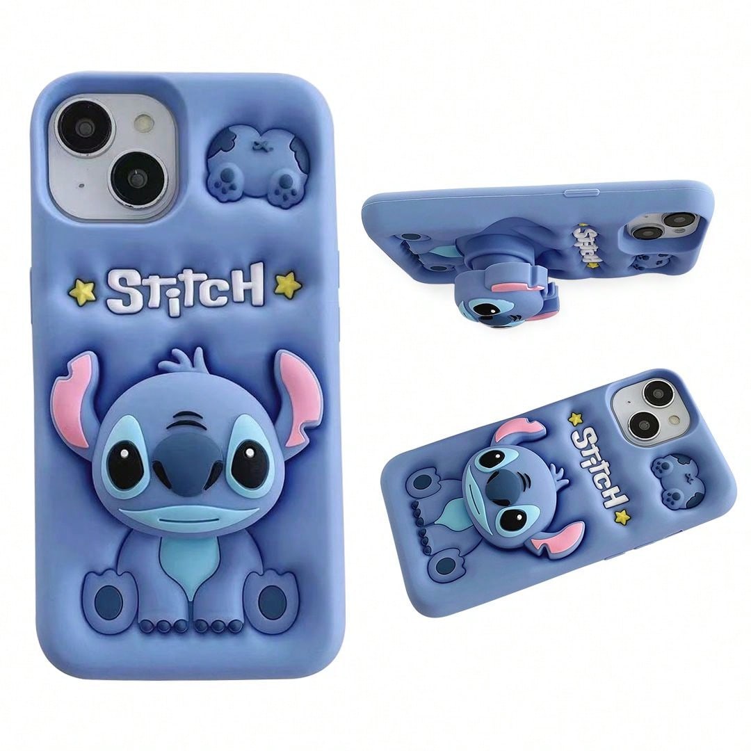 Disney. 3D Silicone Lilo & Stitch Phone Case, Cute Cartoon Full-Body Shockproof Soft CoverCompatible With APPLE 17, 16, 15, 14, 13, 12 & 11 Pro Models. Made Of Premium 3D Silicone Material, This Case