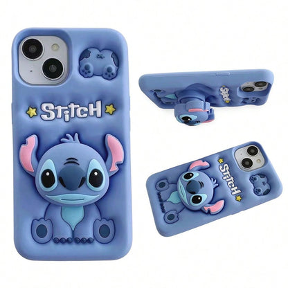 Disney. 3D Silicone Lilo & Stitch Phone Case, Cute Cartoon Full-Body Shockproof Soft CoverCompatible With APPLE 17, 16, 15, 14, 13, 12 & 11 Pro Models. Made Of Premium 3D Silicone Material, This Case