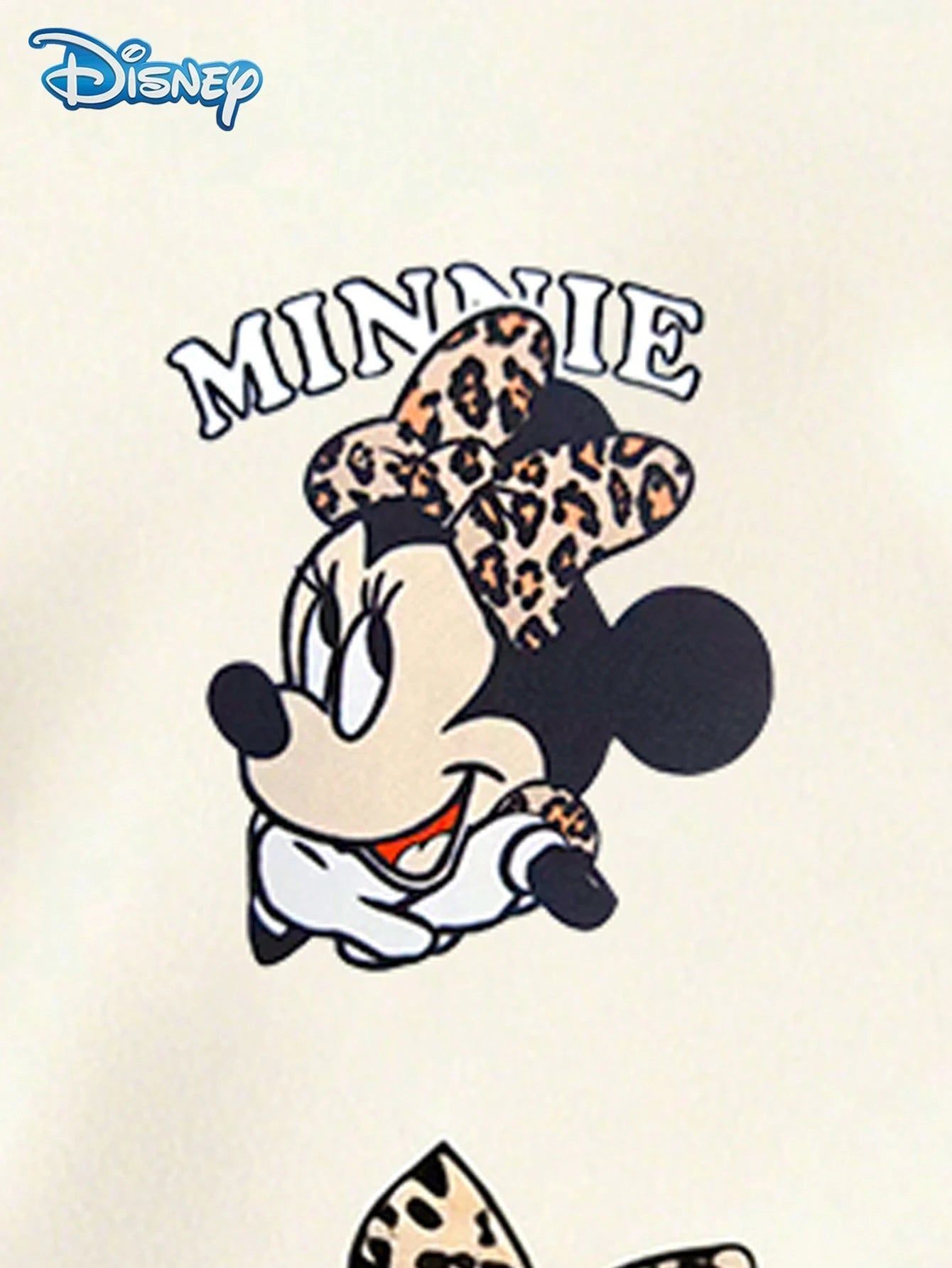Disney Baby Girls' Mickey Mouse & Minnie Mouse Bow Leopard Print Short Sleeve T-Shirt And Elastic Waist Leopard Print Shorts Set, Cute Summer Casual Vacation Outfit