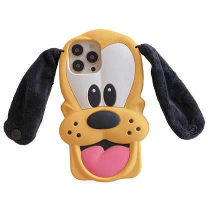 Disney Hot Cute 3D For Pluto Silicone Anti-Drop Cartoon Shockproof Ls Protection Hard Cover For 17/16/15/14/13/12/11 Pro Max.Holiday Accessories.
