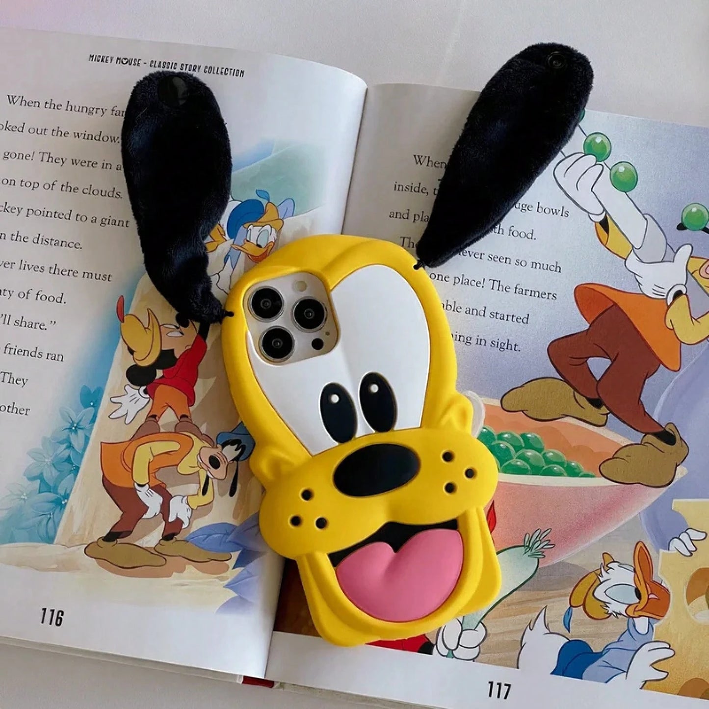 Disney Hot Cute 3D For Pluto Silicone Anti-Drop Cartoon Shockproof Ls Protection Hard Cover For 17/16/15/14/13/12/11 Pro Max.Holiday Accessories.