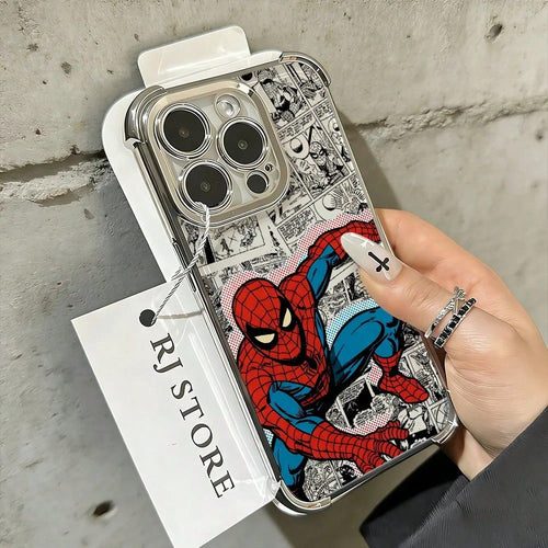 DISNEY Phone Case Cool Fashion Spidermans Phone Case For 17 17e 16e 16 15 14 13 12 11 Pro Max X XR XSMax 7 8 Mini Air Plus AntiFall Airabag.Holiday Accessories.