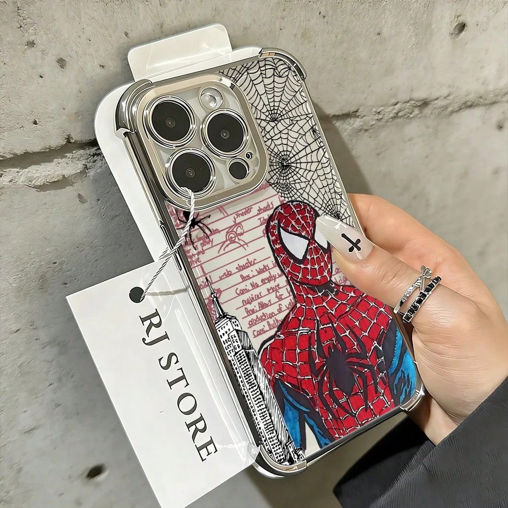 DISNEY Phone Case Cool Fashion Spidermans Phone Case For 17 17e 16e 16 15 14 13 12 11 Pro Max X XR XSMax 7 8 Mini Air Plus AntiFall Airabag.Holiday Accessories.