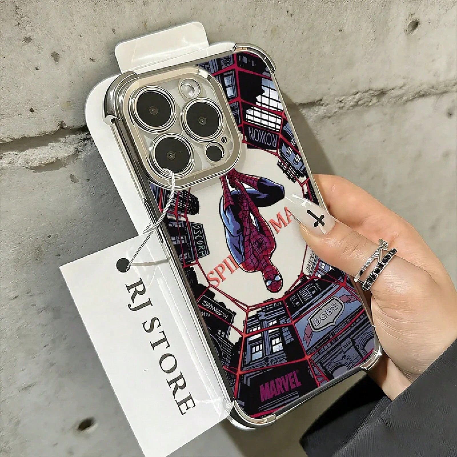 DISNEY Phone Case Cool Fashion Spidermans Phone Case For 17 17e 16e 16 15 14 13 12 11 Pro Max X XR XSMax 7 8 Mini Air Plus AntiFall Airabag.Holiday Accessories.