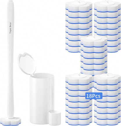 Disposable Toilet Bowl Brush With 18 Toilet Wand Refills Toilet Bowl Cleaner Wands Toilet Cleaning System Starter Kit