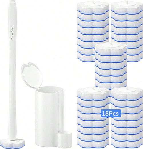 Disposable Toilet Bowl Brush With 18 Toilet Wand Refills Toilet Bowl Cleaner Wands Toilet Cleaning System Starter Kit