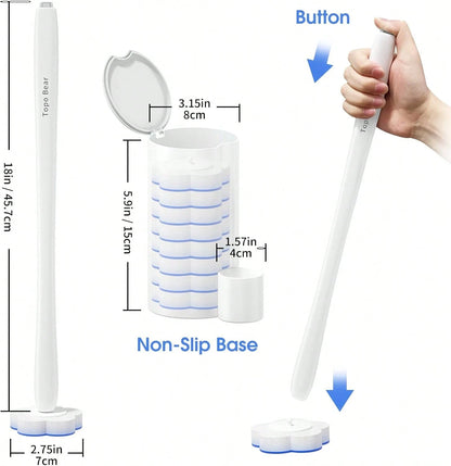 Disposable Toilet Bowl Brush With 18 Toilet Wand Refills Toilet Bowl Cleaner Wands Toilet Cleaning System Starter Kit