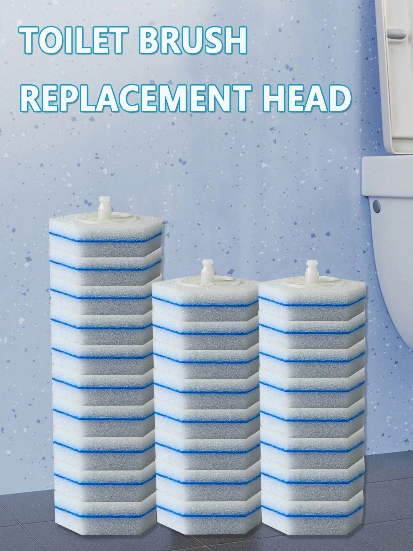 Disposable Toilet Disposable Toilet Cleaning Wand Refills, Counts Upgraded Material Disposable Toilet Cleaning Wand Heads BrushCompatible With Much Wands, Apartment Essentials, College DormEssentials