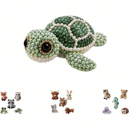 DIY Animal Beading Kit, Cute Bead Craft Animal Set With Colorful Beads And Instructions, Handmade Creative Jewelry Art Craft Kit, DIY Animals Beadwork Craft Kits For Adults