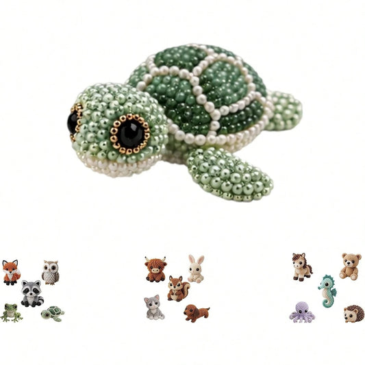 DIY Animal Beading Kit, Cute Bead Craft Animal Set With Colorful Beads And Instructions, Handmade Creative Jewelry Art Craft Kit, DIY Animals Beadwork Craft Kits For Adults