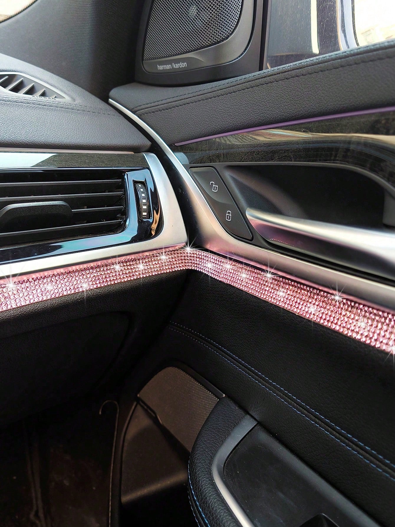 DIY Rhinestone Stickers, Shiny Car Decor Strips/Photo Frame Stickers/Creative Rhinestone Stickers