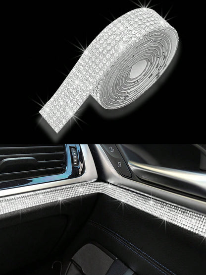 DIY Rhinestone Stickers, Shiny Car Decor Strips/Photo Frame Stickers/Creative Rhinestone Stickers
