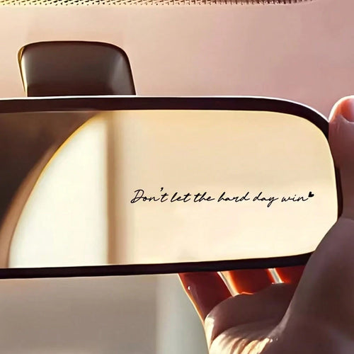 Don't Let A Bad Day Win Rearview Mirror Sticker- Car Rearview Mirror Sticker, Cup Sticker, Laptop Sticker, Refrigerator Sticker, Car Sticker, Window Sticker, Car Sticker, Gift