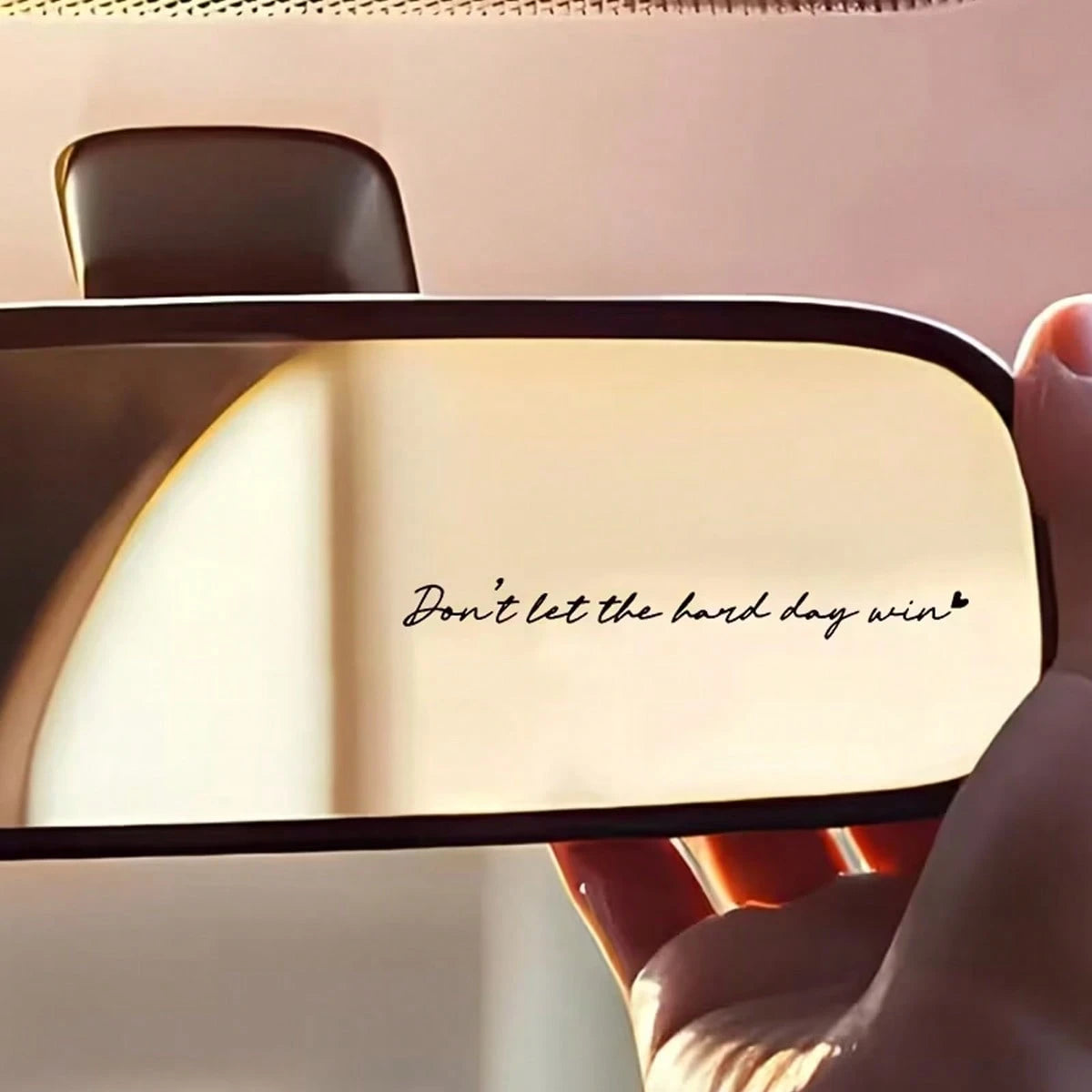 Don't Let A Bad Day Win Rearview Mirror Sticker- Car Rearview Mirror Sticker, Cup Sticker, Laptop Sticker, Refrigerator Sticker, Car Sticker, Window Sticker, Car Sticker, Gift