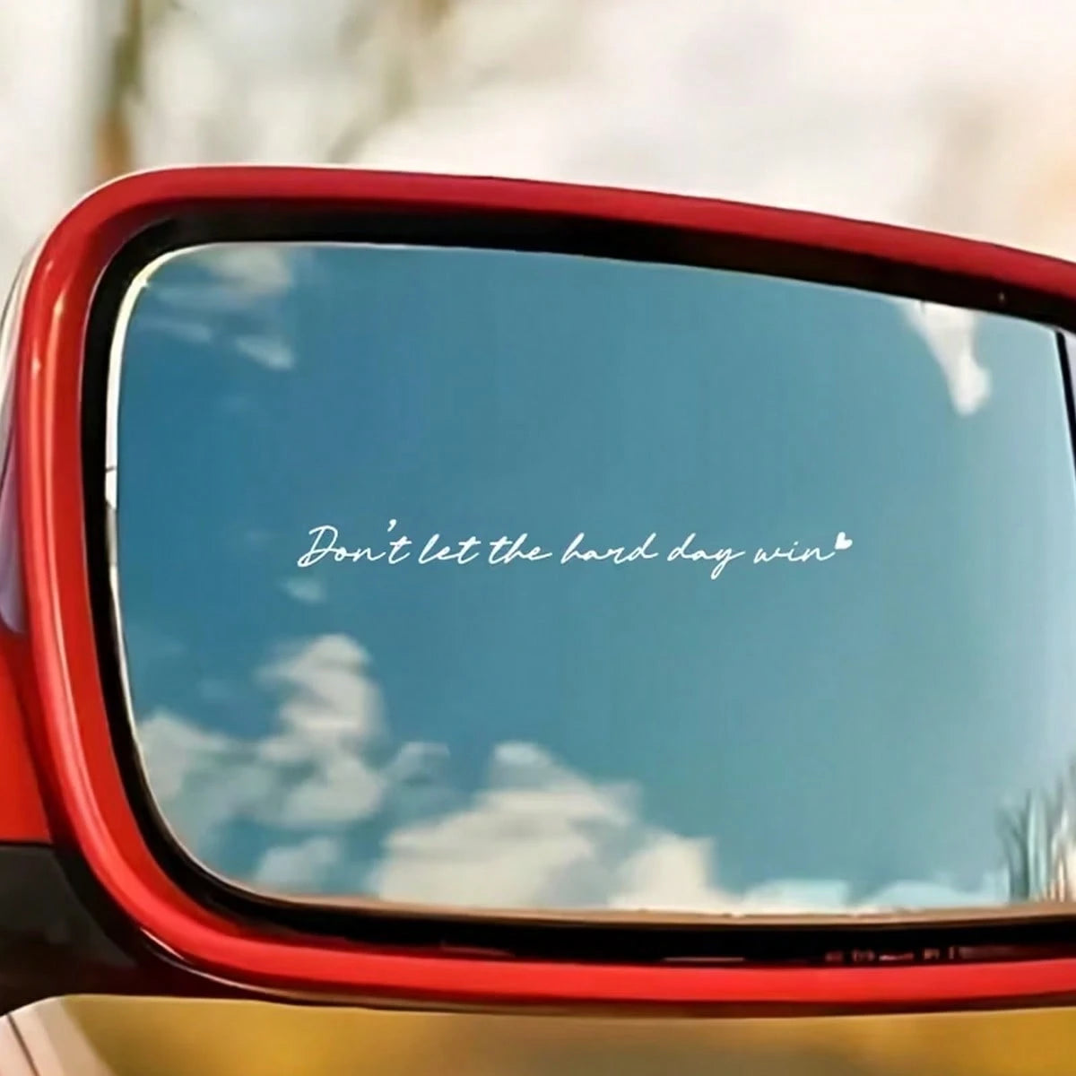 Don't Let A Bad Day Win Rearview Mirror Sticker- Car Rearview Mirror Sticker, Cup Sticker, Laptop Sticker, Refrigerator Sticker, Car Sticker, Window Sticker, Car Sticker, Gift