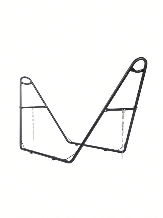 Double-Barrel Hammock Stand Only Heavy Duty Iron Hammock Frame For All Hammocks Easy Assembly Hammock Hanging Stand For Garden Courtyard And Balcony Black