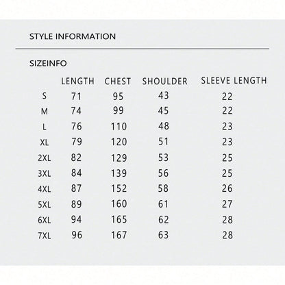 Double Sided Printing (220 Cotton-Shirt) 'GRNONME' Letters And Sci-Fi Patterns Double Sided Printing Men's Summer Round Neck Short Sleeved Casual Co