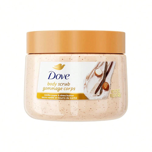 Dove Vanilla Sugar & Shea Butter Body Scrub Exfoliates And Deeply Nourishes For Smooth, Radiant Skin 15 Oz