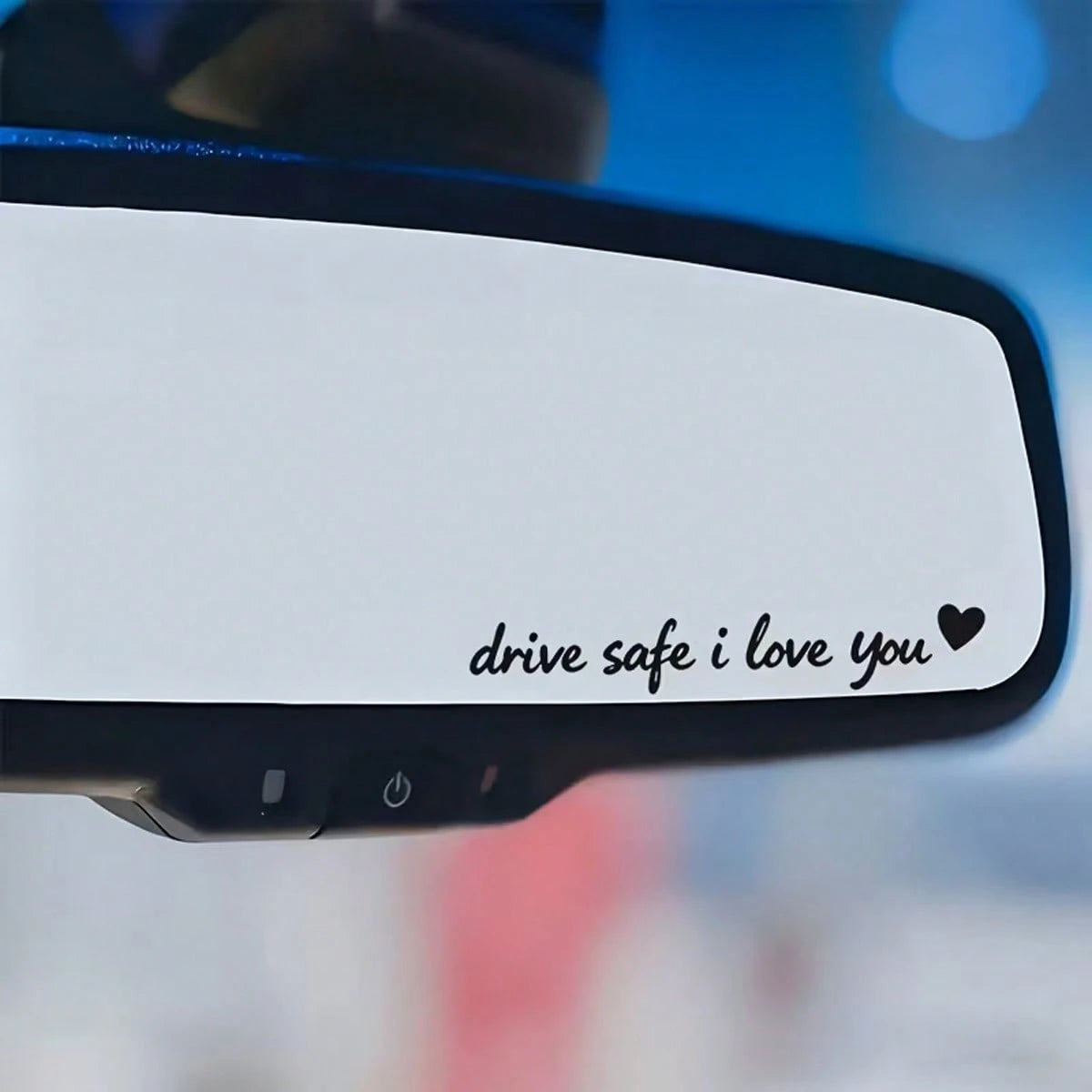 Drive I Love You Letters And Heart Pattern Car Rearview Mirror Stickers, Exterior Car Decorations, Christmas Decorations, Valentine's Day Decorations, Suitable For Phone Back Stickers, Laptop Stickers