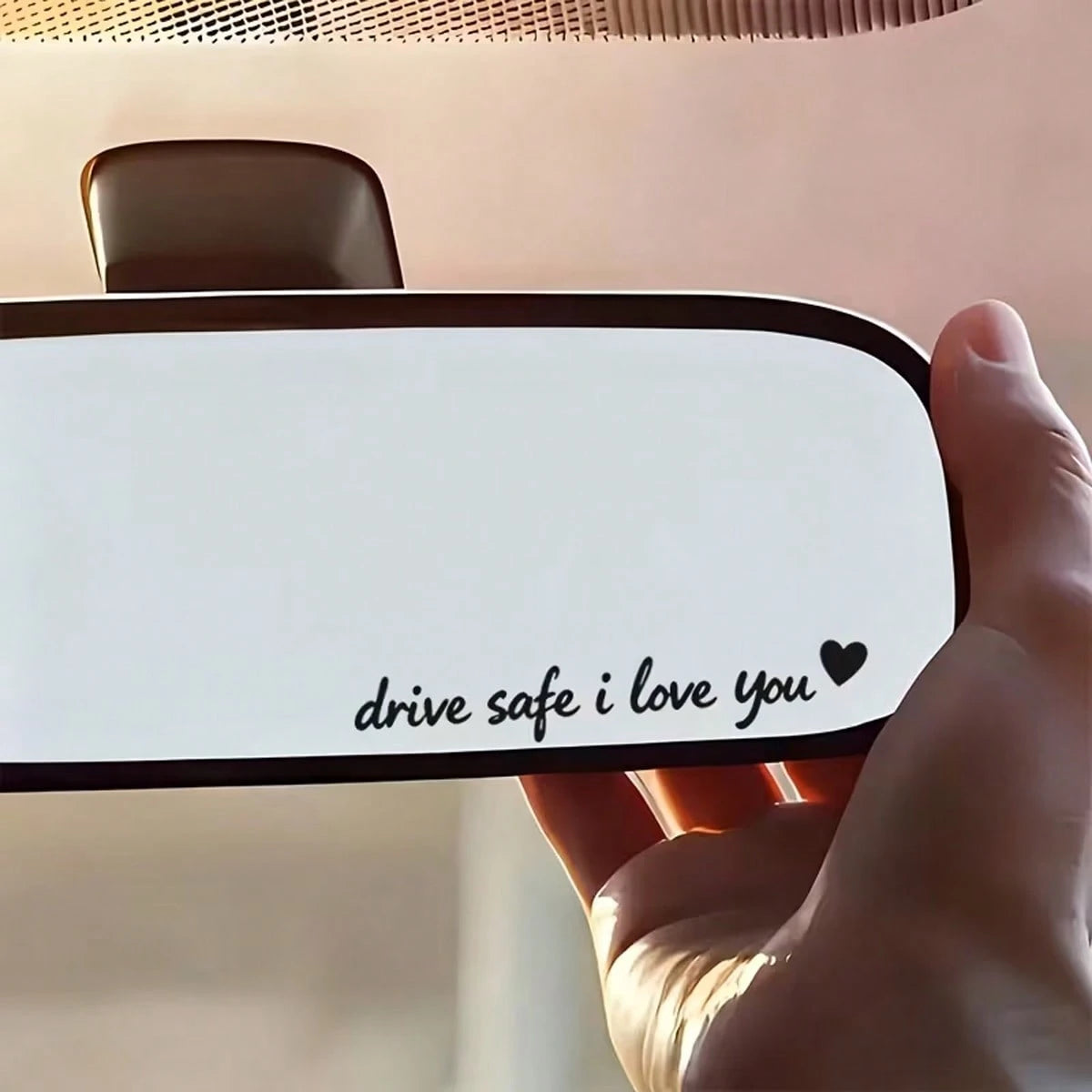 Drive I Love You Letters And Heart Pattern Car Rearview Mirror Stickers, Exterior Car Decorations, Christmas Decorations, Valentine's Day Decorations, Suitable For Phone Back Stickers, Laptop Stickers