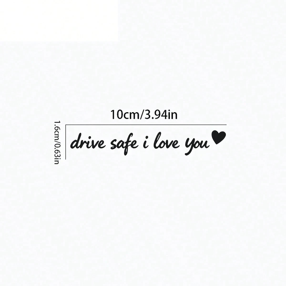 Drive I Love You Letters And Heart Pattern Car Rearview Mirror Stickers, Exterior Car Decorations, Christmas Decorations, Valentine's Day Decorations, Suitable For Phone Back Stickers, Laptop Stickers