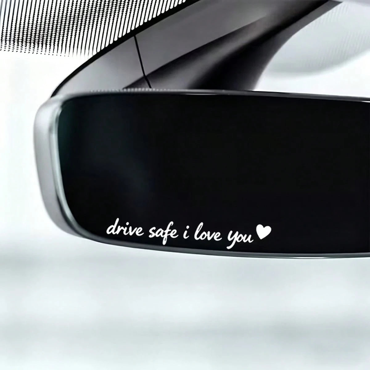 Drive I Love You Letters And Heart Pattern Car Rearview Mirror Stickers, Exterior Car Decorations, Christmas Decorations, Valentine's Day Decorations, Suitable For Phone Back Stickers, Laptop Stickers