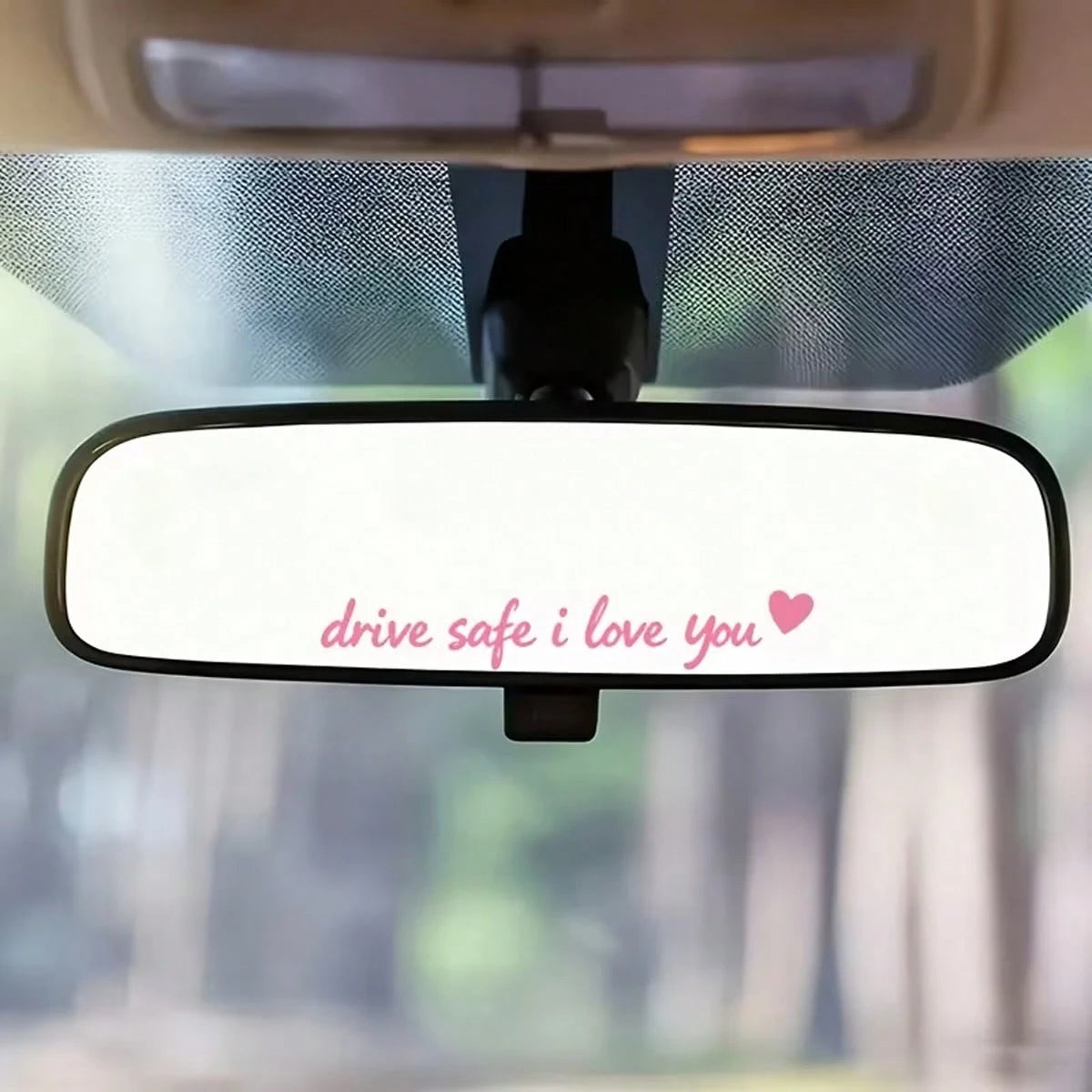 Drive I Love You Letters And Heart Pattern Car Rearview Mirror Stickers, Exterior Car Decorations, Christmas Decorations, Valentine's Day Decorations, Suitable For Phone Back Stickers, Laptop Stickers