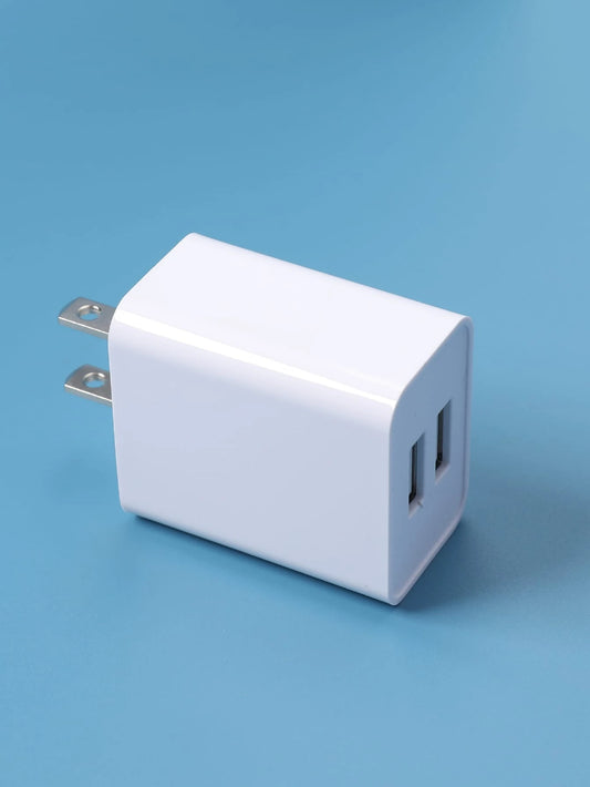 Dual USB Wall Charger Adapter Fast Charging, Dual Port Plug For Smart Phones- US Plug Compatible With IPhone 16 15 14 13 12 11 Pro Max XS X SE2022 IPad, Android Phone Wall Mountable For Office, Schoo