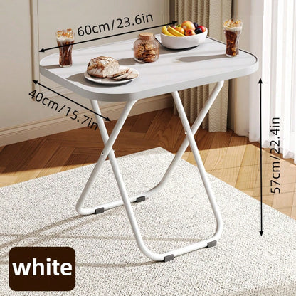 DYJ DAYIKA-S Stable Tray Table With No Assembly Required, TV Dinner Tray For Eating, Foldable Snack Tables For Bed/Sofa/ Living Room