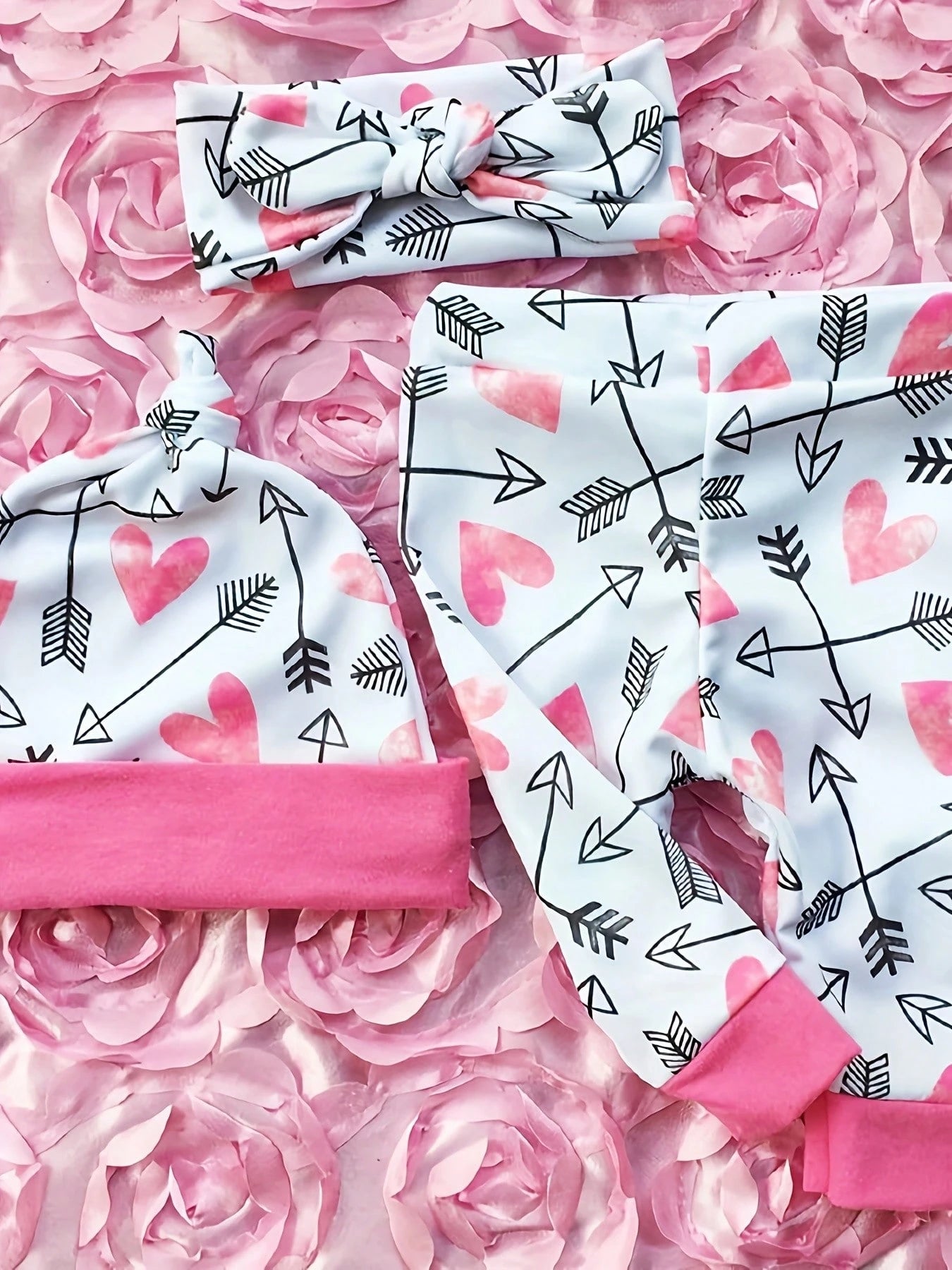 Easisim Newborn Infant Baby Girl Long Sleeve Romper Jumpsuit + Pants + Headband + Hat 4PCS Spring Casual Clothes Outfits