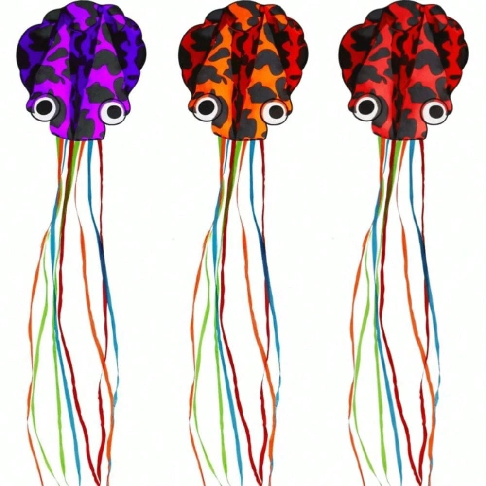 Easy To Fly 3D Octopus Kite Good Flying Long Tail Kite 4m Giant 100m Kite Line Professional Winds Kites Family Trips
