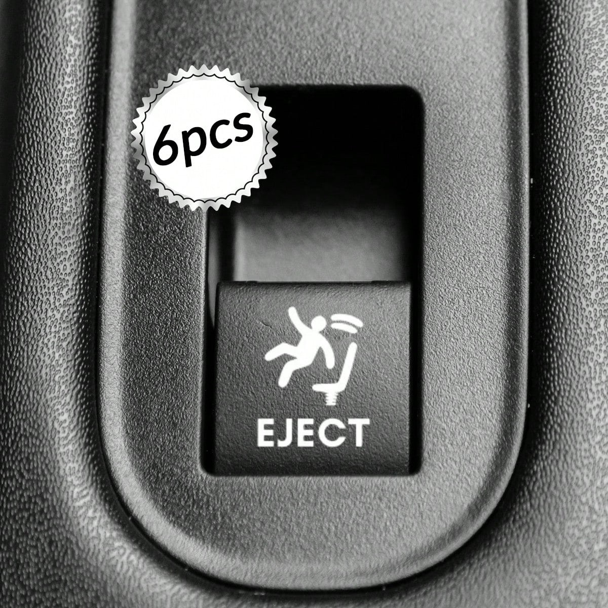 Eject Button Sticker For Blank Car Buttons 6pcs, Funny Car Accessories For Men, Video Game Decal For Car, Gag Gift For Car Guy