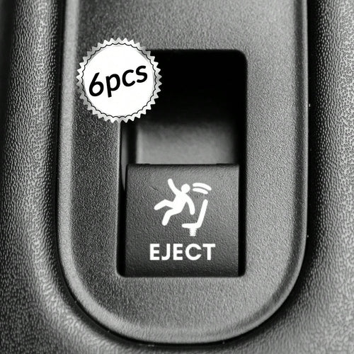 Eject Button Sticker For Blank Car Buttons 6pcs, Funny Car Accessories For Men, Video Game Decal For Car, Gag Gift For Car Guy