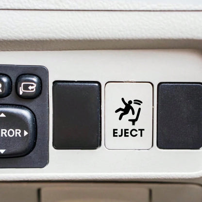 Eject Button Sticker For Blank Car Buttons 6pcs, Funny Car Accessories For Men, Video Game Decal For Car, Gag Gift For Car Guy